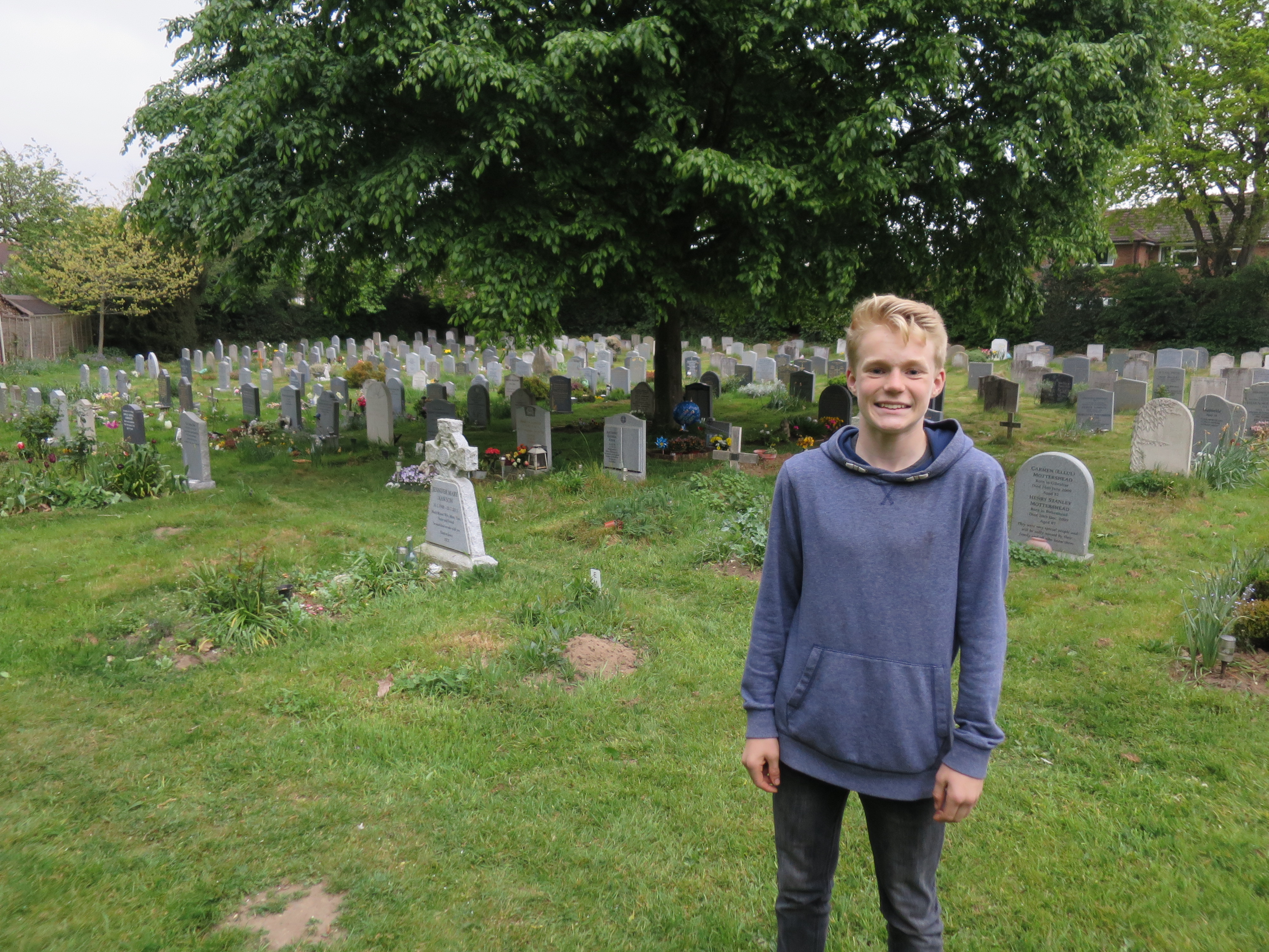 St. Mary's Church graveyard where the Eagle Scout grave-indexing project took place.